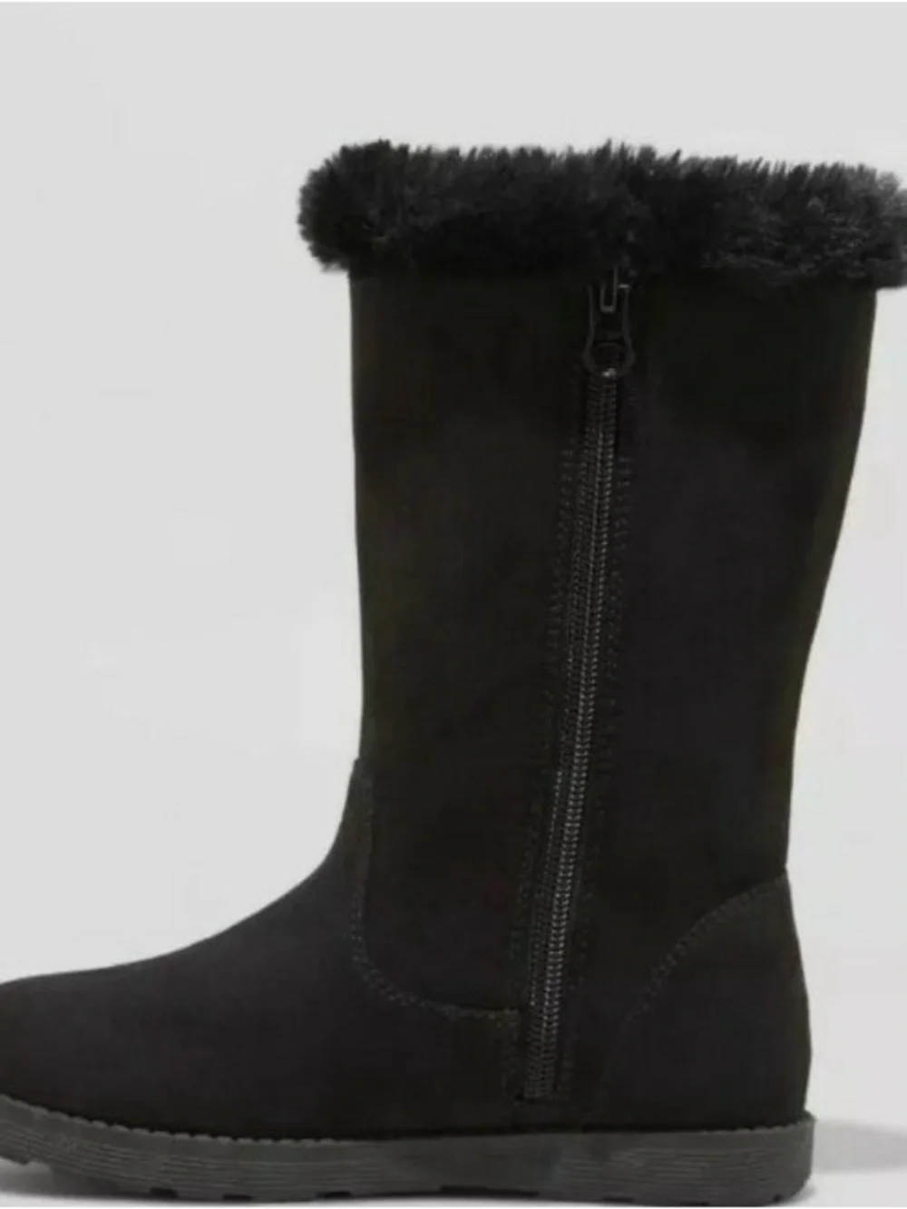 Cat and jack kids Kameryn black faux suede mid-calf boots